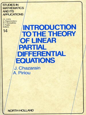cover image of Introduction to the Theory of Linear Partial Differential Equations
